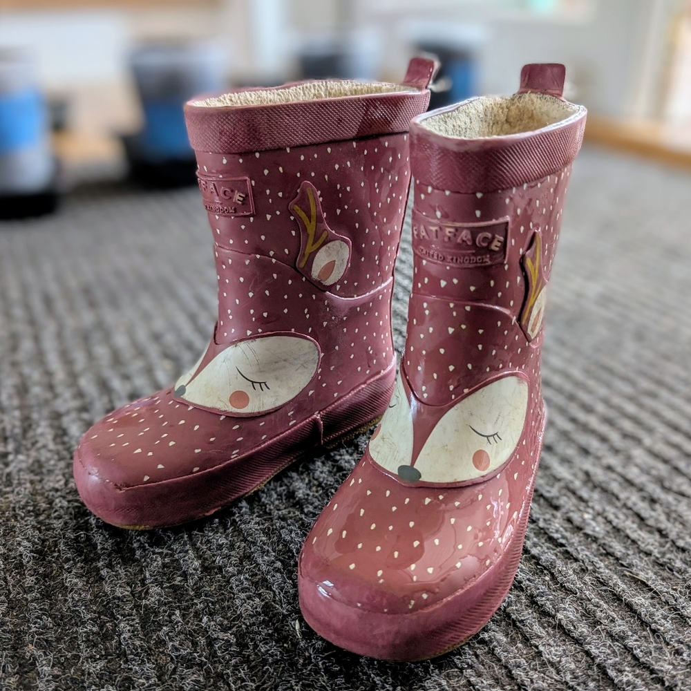 Fat Face Kids' Maroon Fox Boots